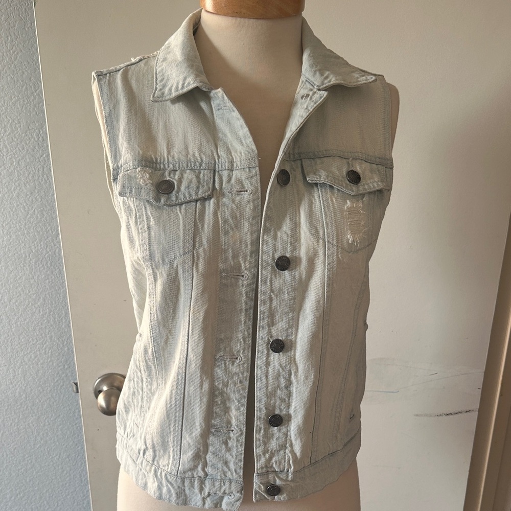 dELiA*s Light Blue Denim Vest